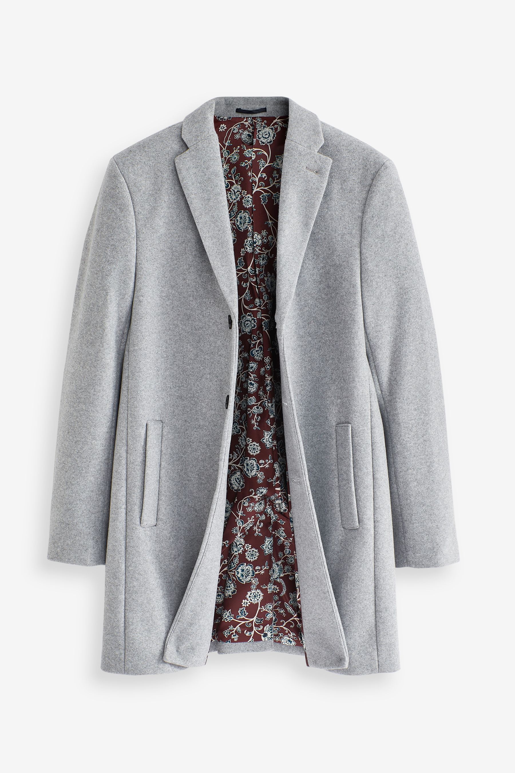 Mens grey clearance epsom coat
