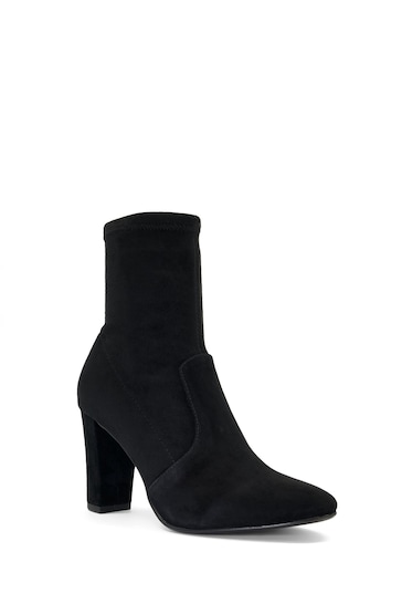 Dune London Wide Fit Optical Stretch Sock Black Boots