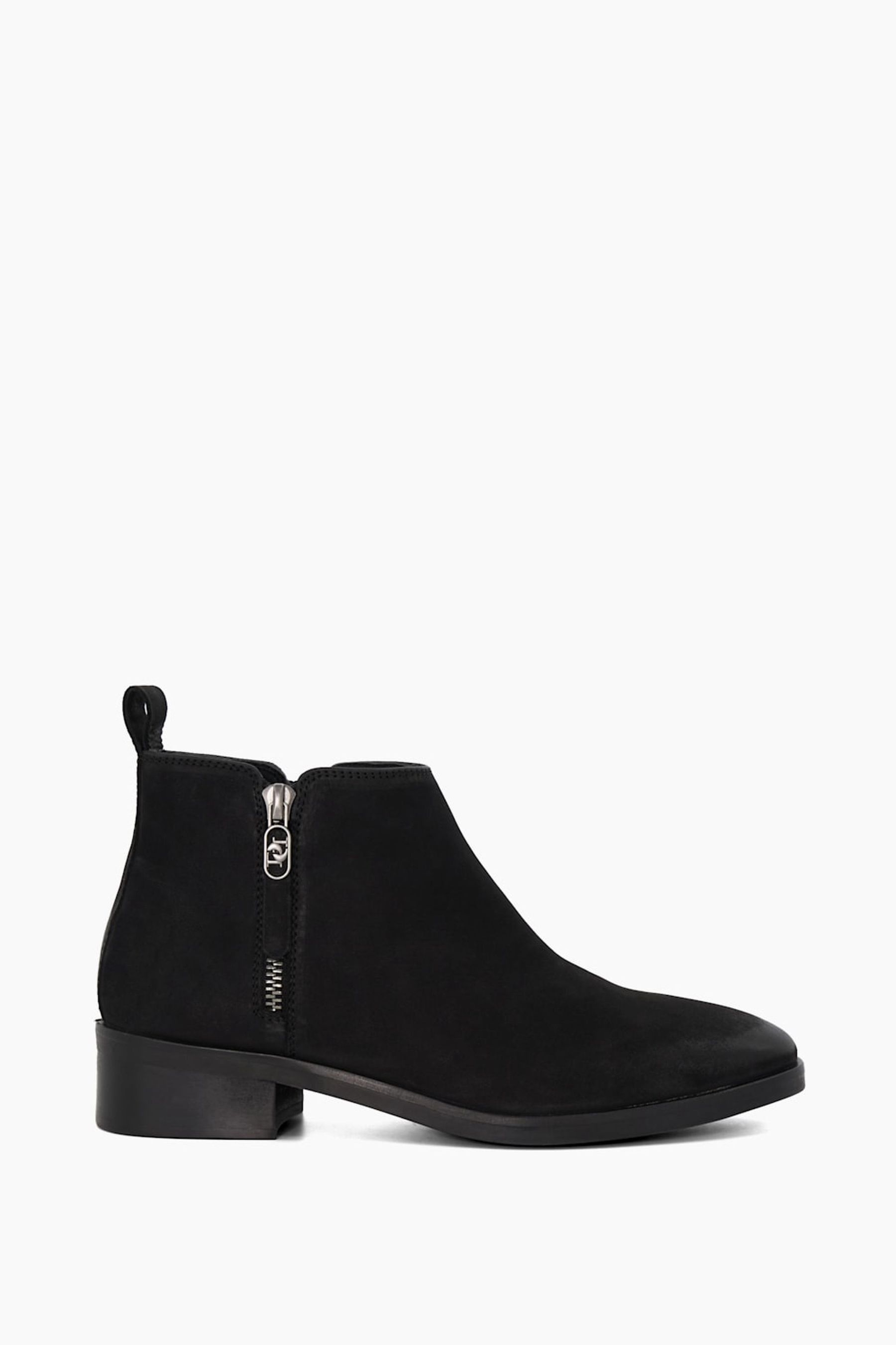 Buy Dune London Progress Cropped Height Ankle Black Boots from the