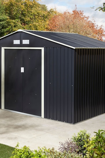 Rowlinson Garden Products Grey Metal Shed 10 x 8ft 10x8
