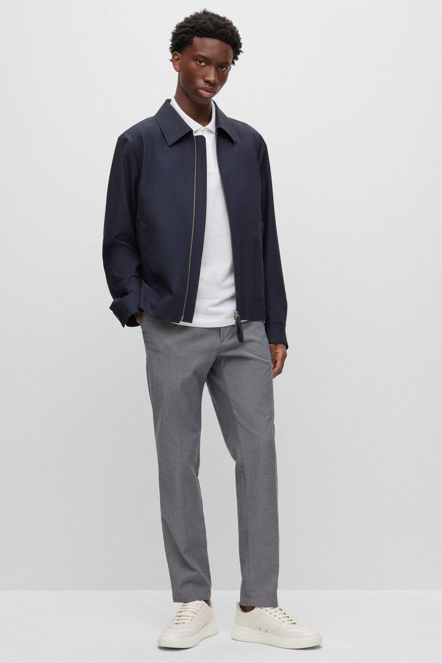 Buy BOSS White Pallas Pima Cotton Polo Shirt from the Next UK online shop