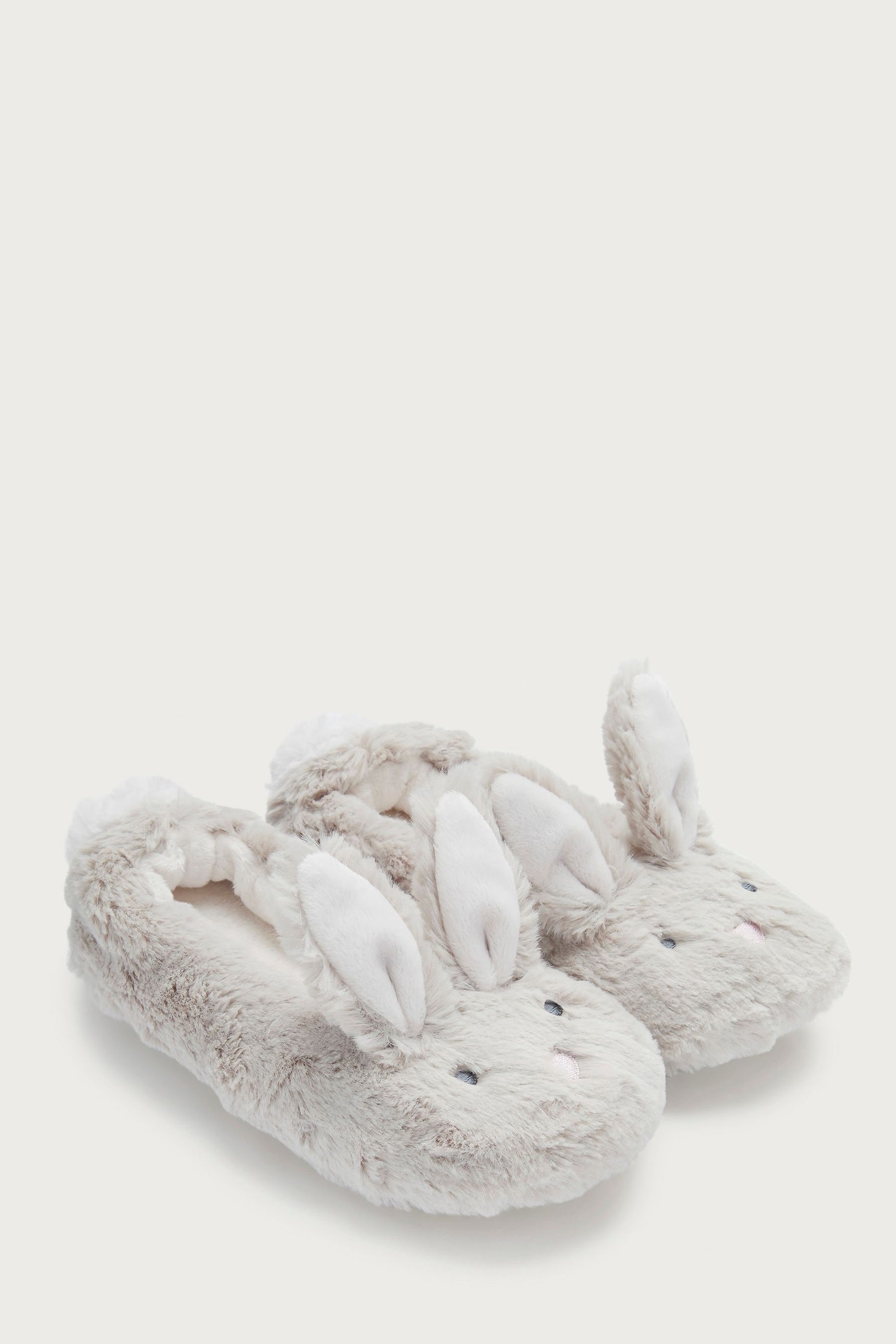 Buy The White Company Girls Grey Bonnie Bunny Slippers from the