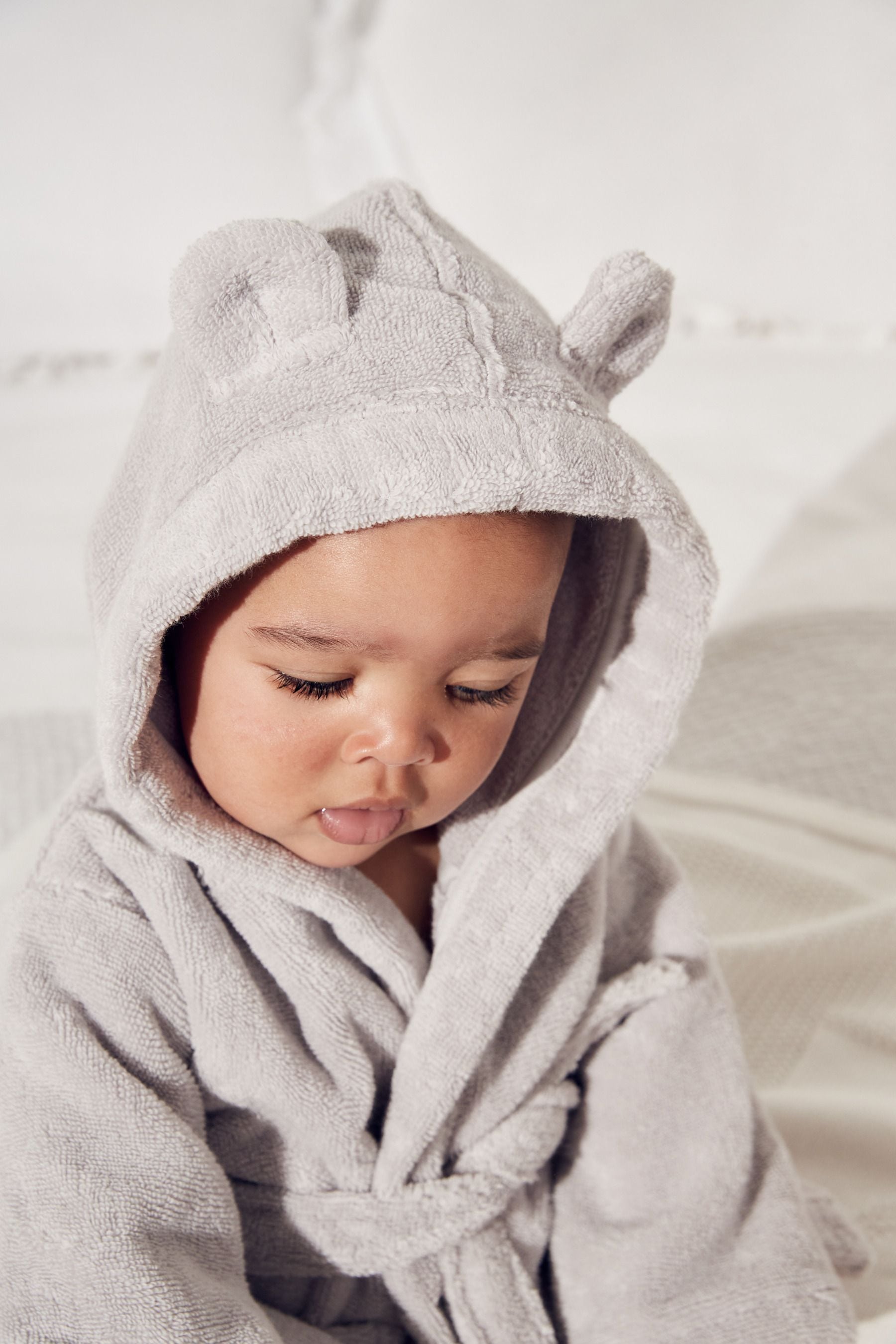 White company baby bathrobe clearance