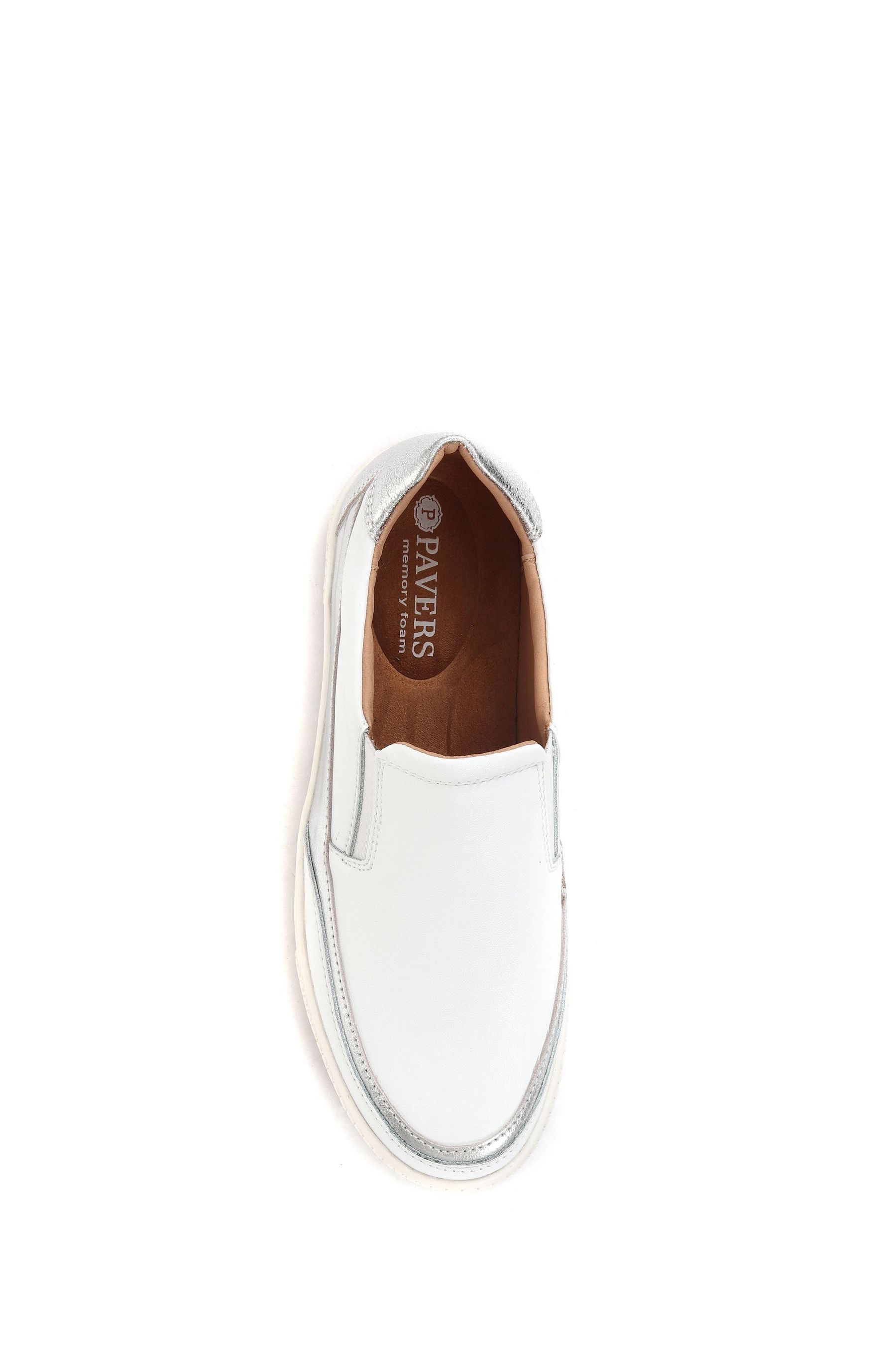 Buy Pavers White Leather Slip On Shoes from the Next UK online shop
