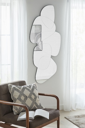 Clear Organic Shapes Statement Mirror