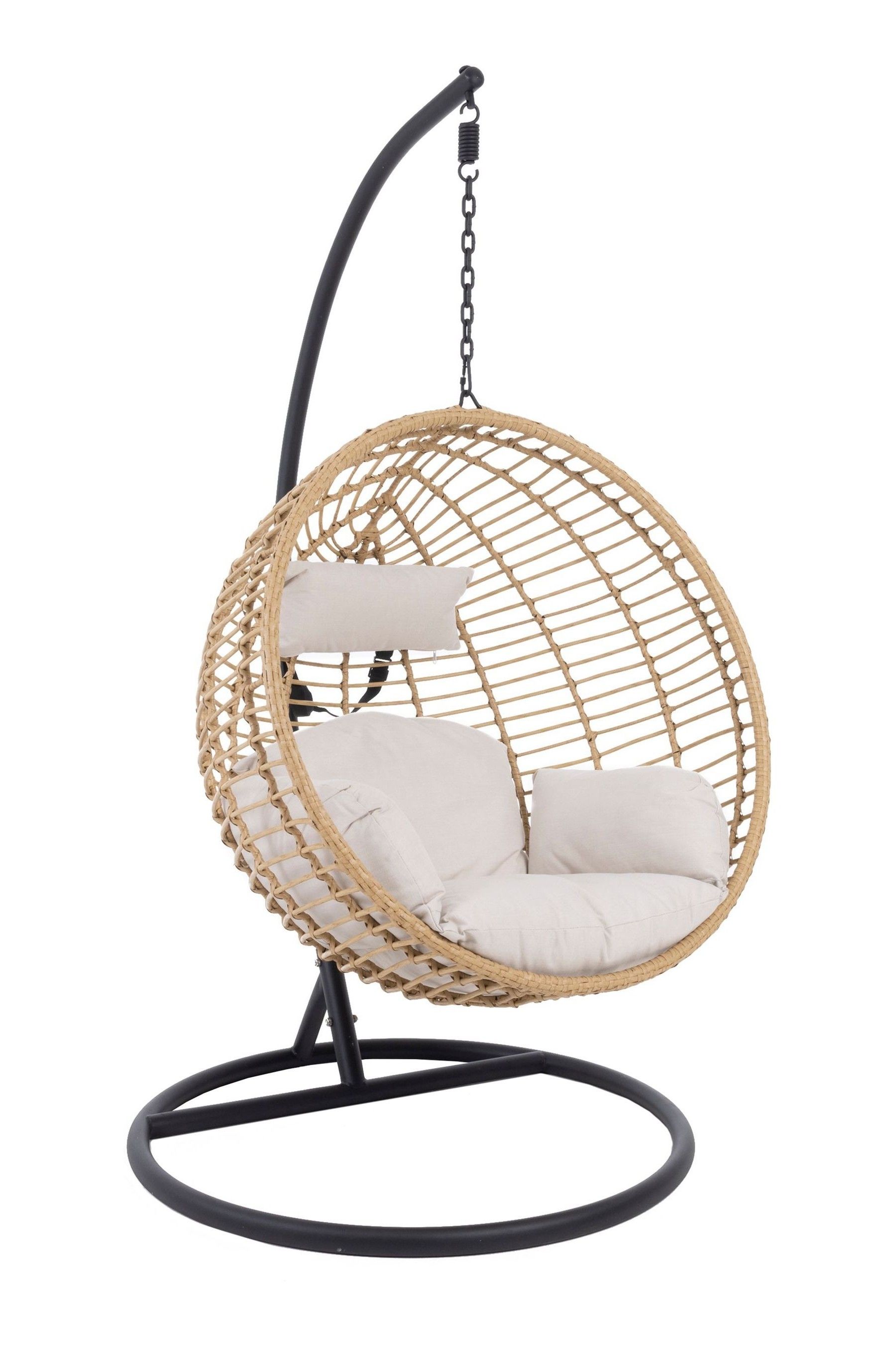 Buy Charles Bentley Natural Garden Single Hanging Swing Chair from