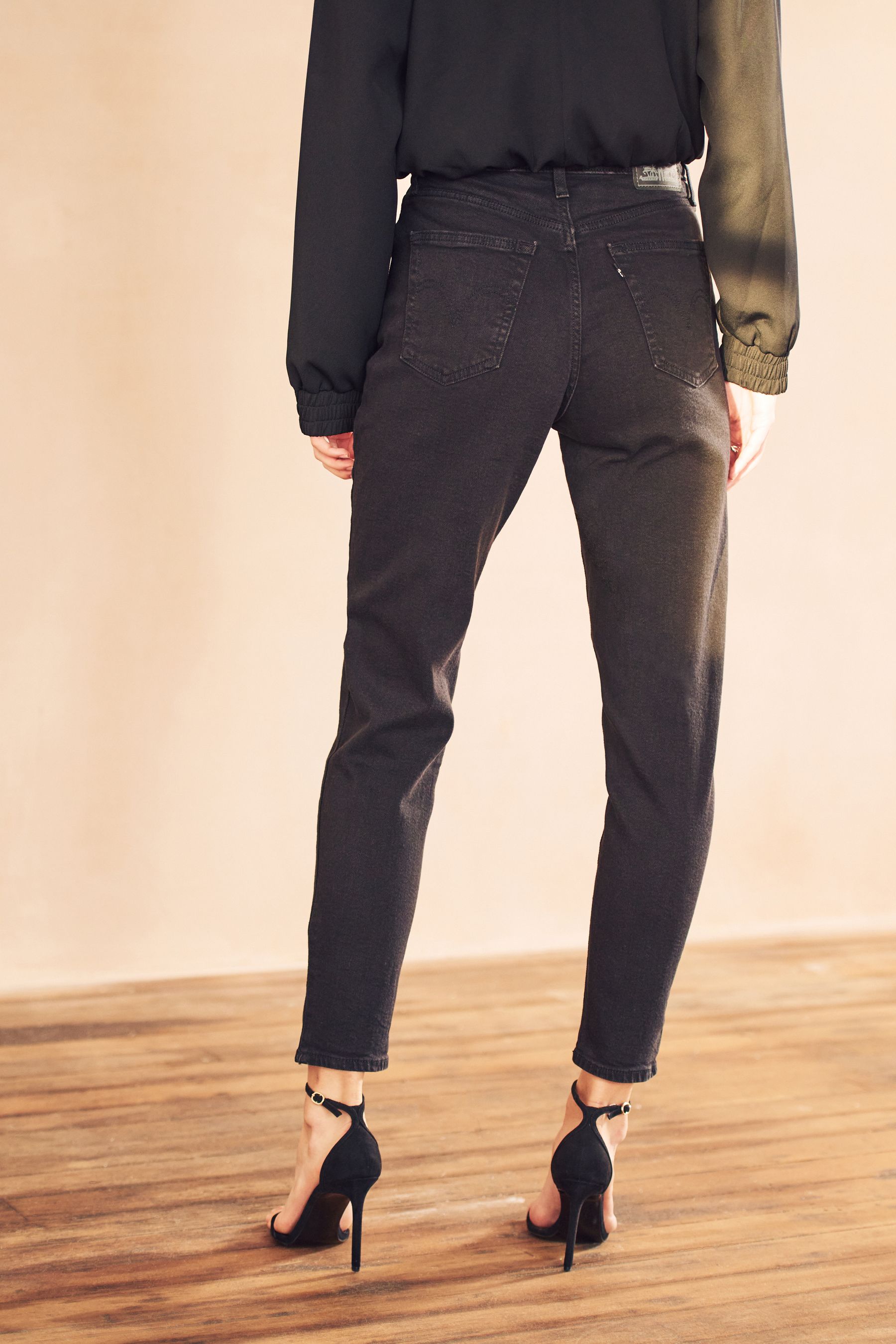 Buy Levi s Flash Black Levi s High Waisted Mom Jeans from the