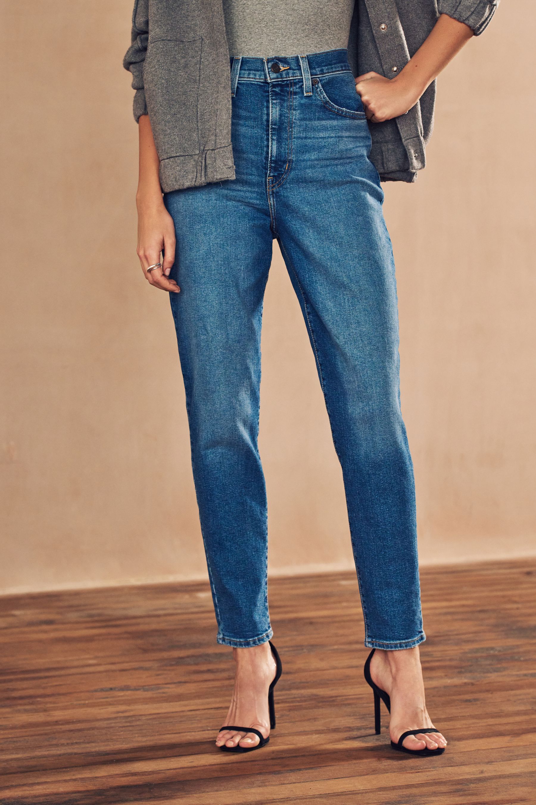 Buy Levi s Medium Indigo Worn In Levi s High Waisted Mom Jeans