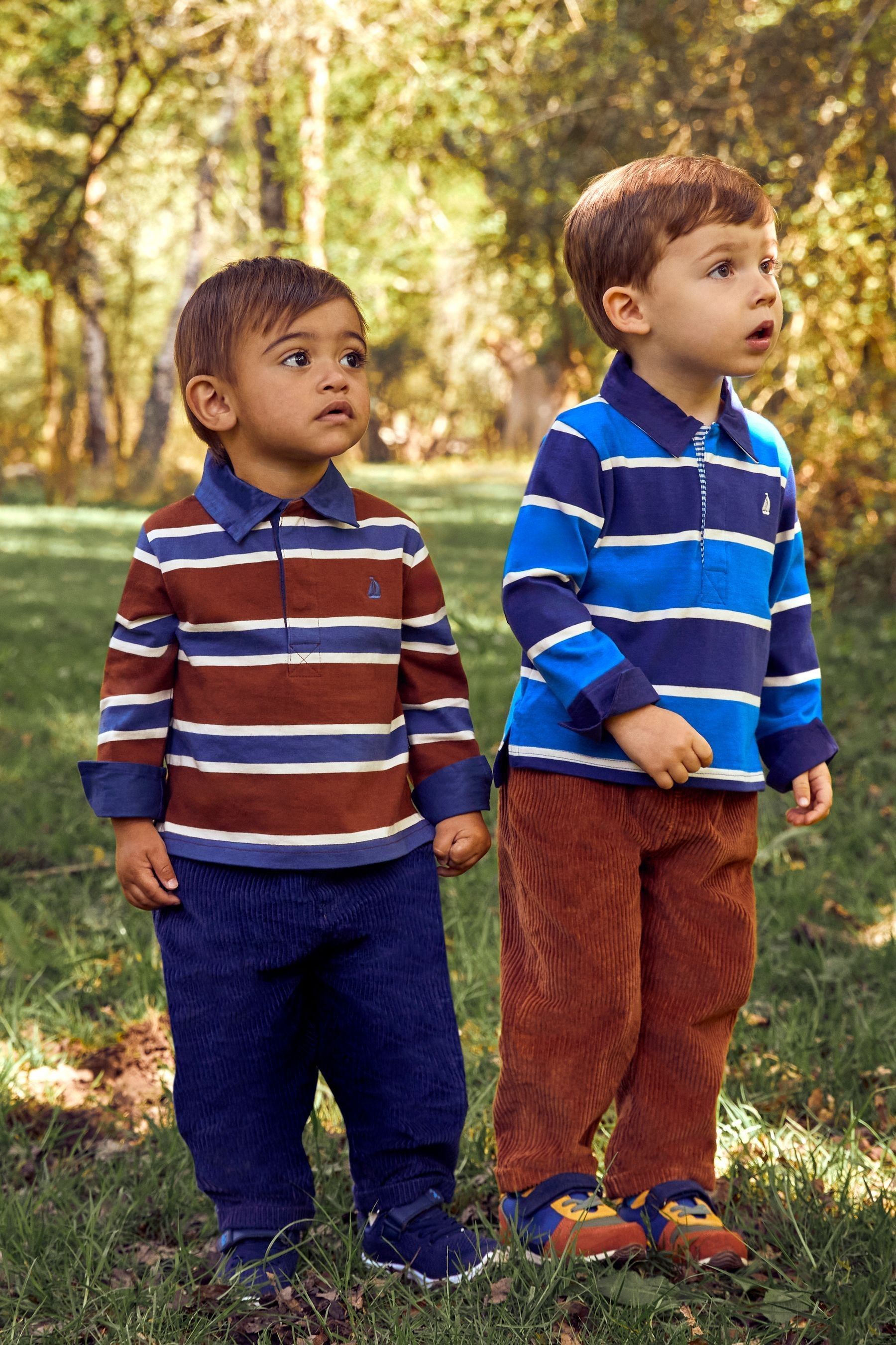 JoJo Maman B b Navy Boys Chunky Cord Pull on Trousers