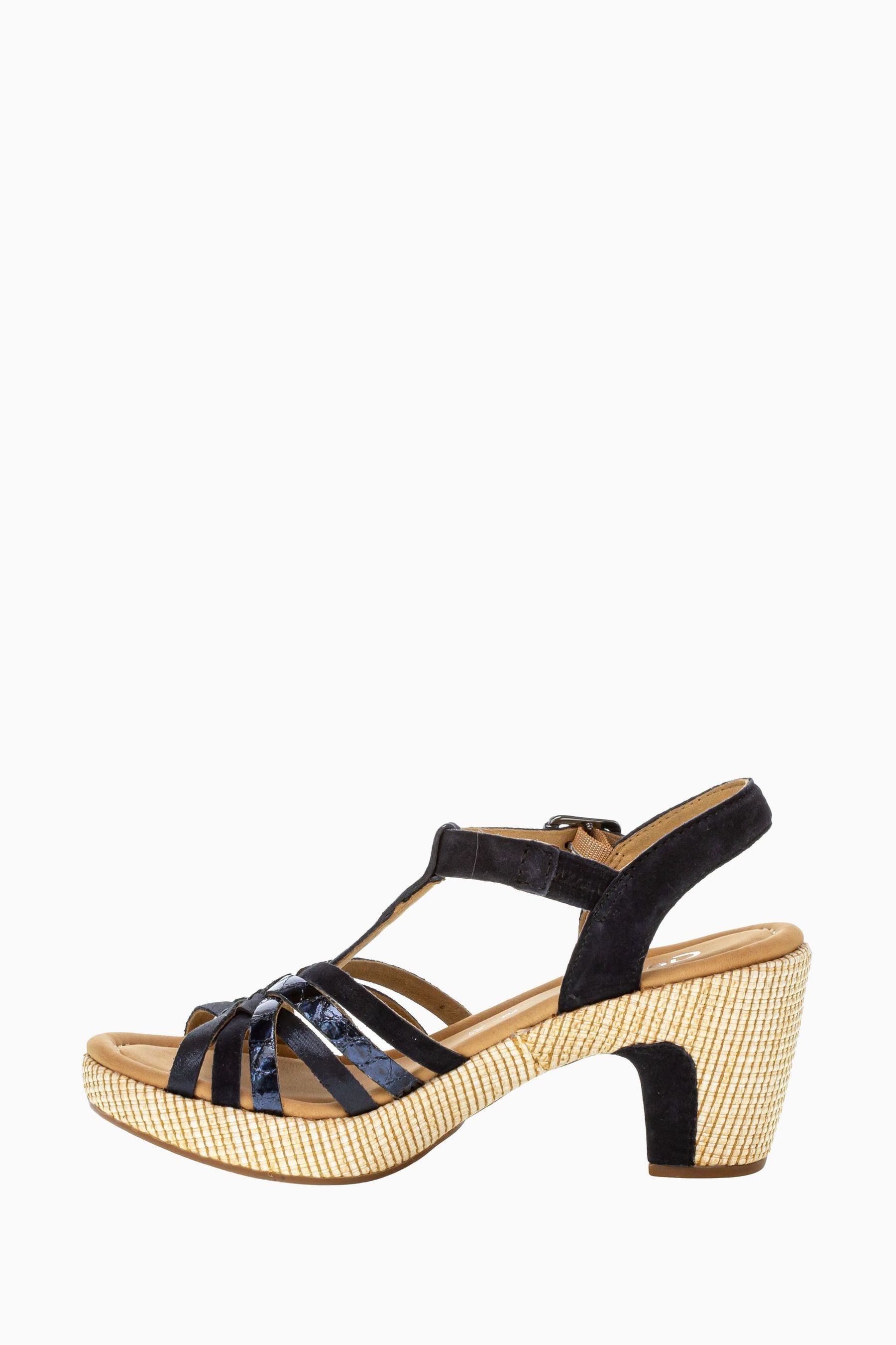 Gabor Blue Cheri Atlantic Comination Suede Sandals