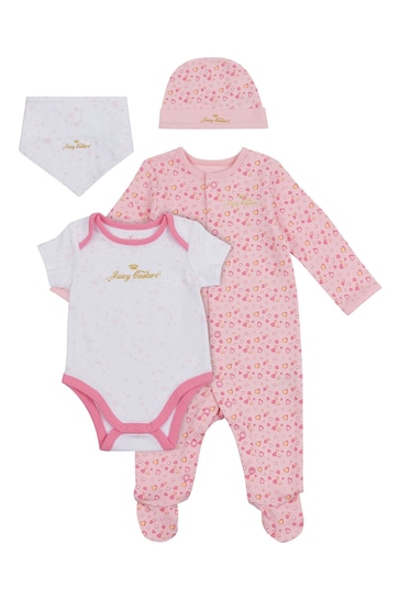 Juicy Couture Pink Infant 4 Piece Gift Set