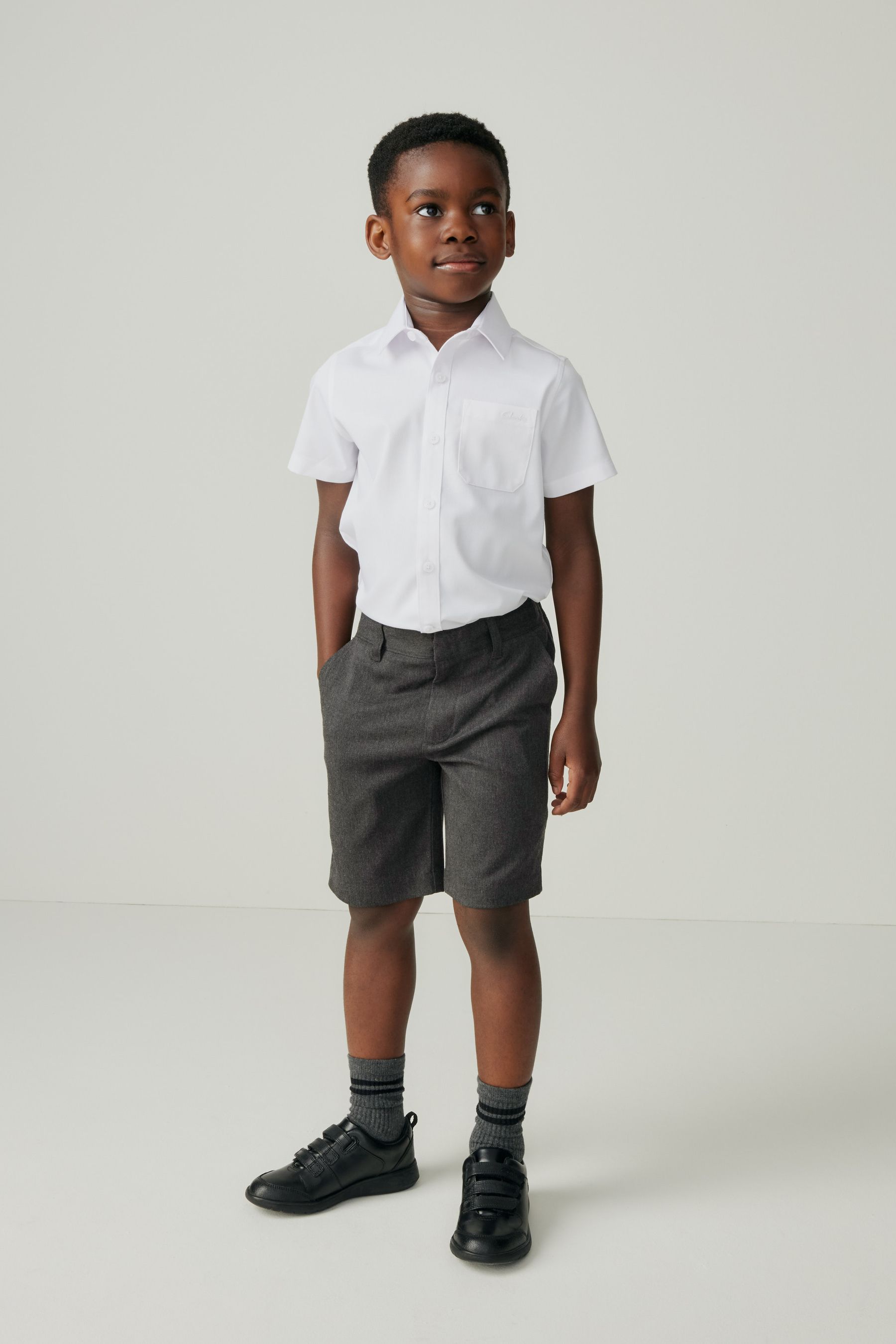 Next grey school shorts hotsell