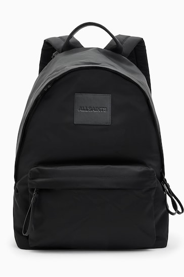 AllSaints Black Carabiner Nylon Back Bag