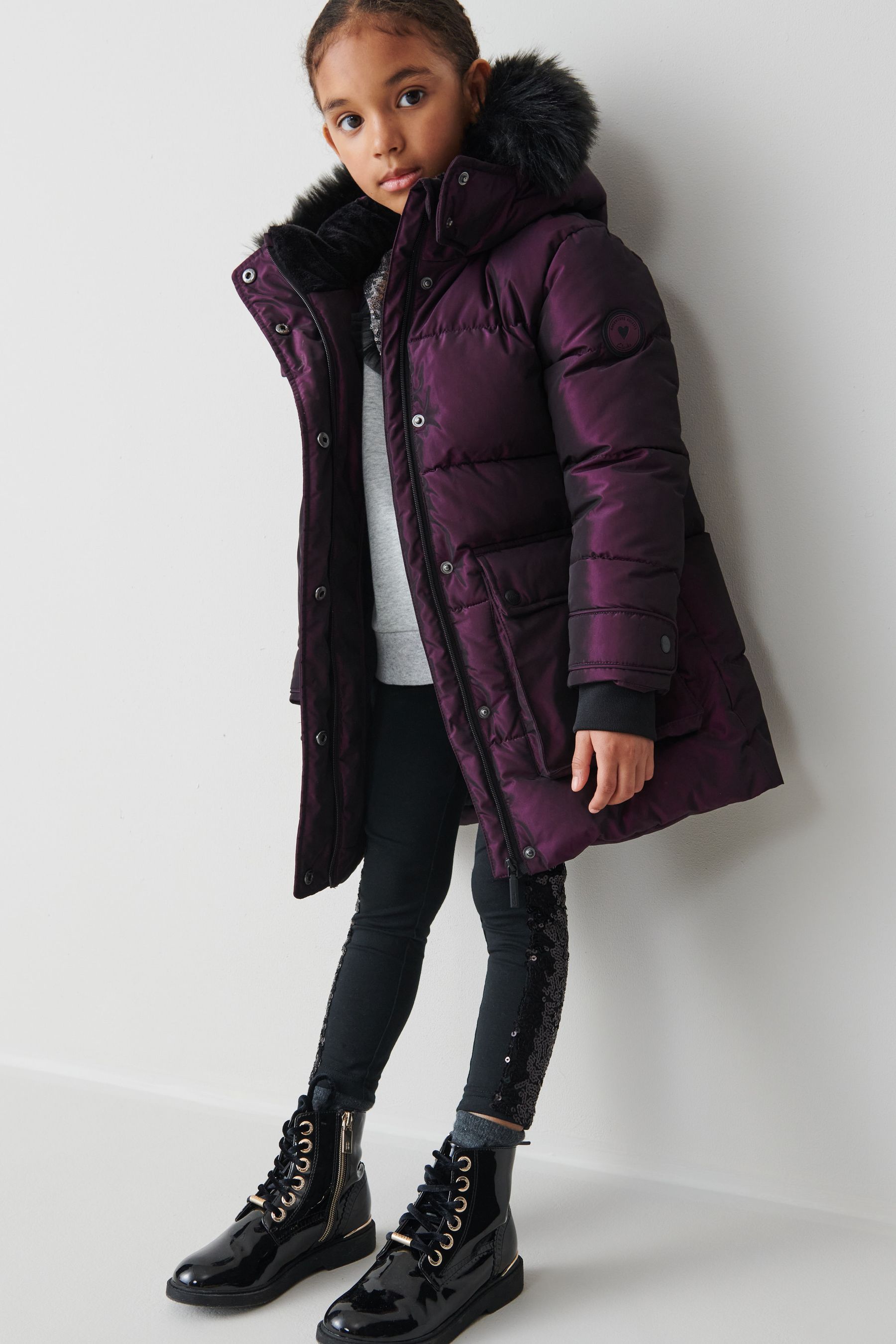 Buy Clarks Purple Girls Puffer Coat from the Next UK online shop