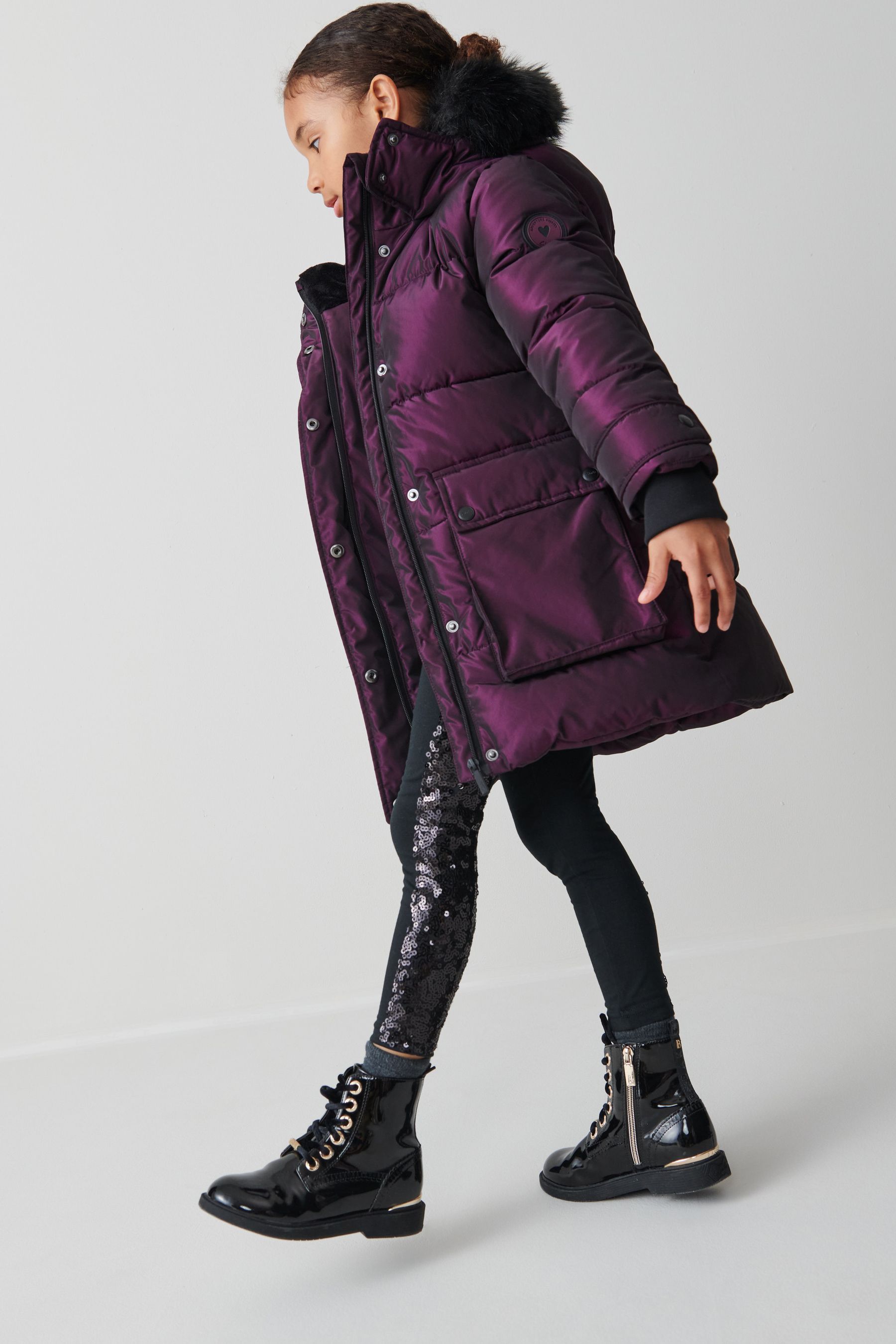 Buy Clarks Berry Red Girls Berry Red Puffa Coat from the Next UK