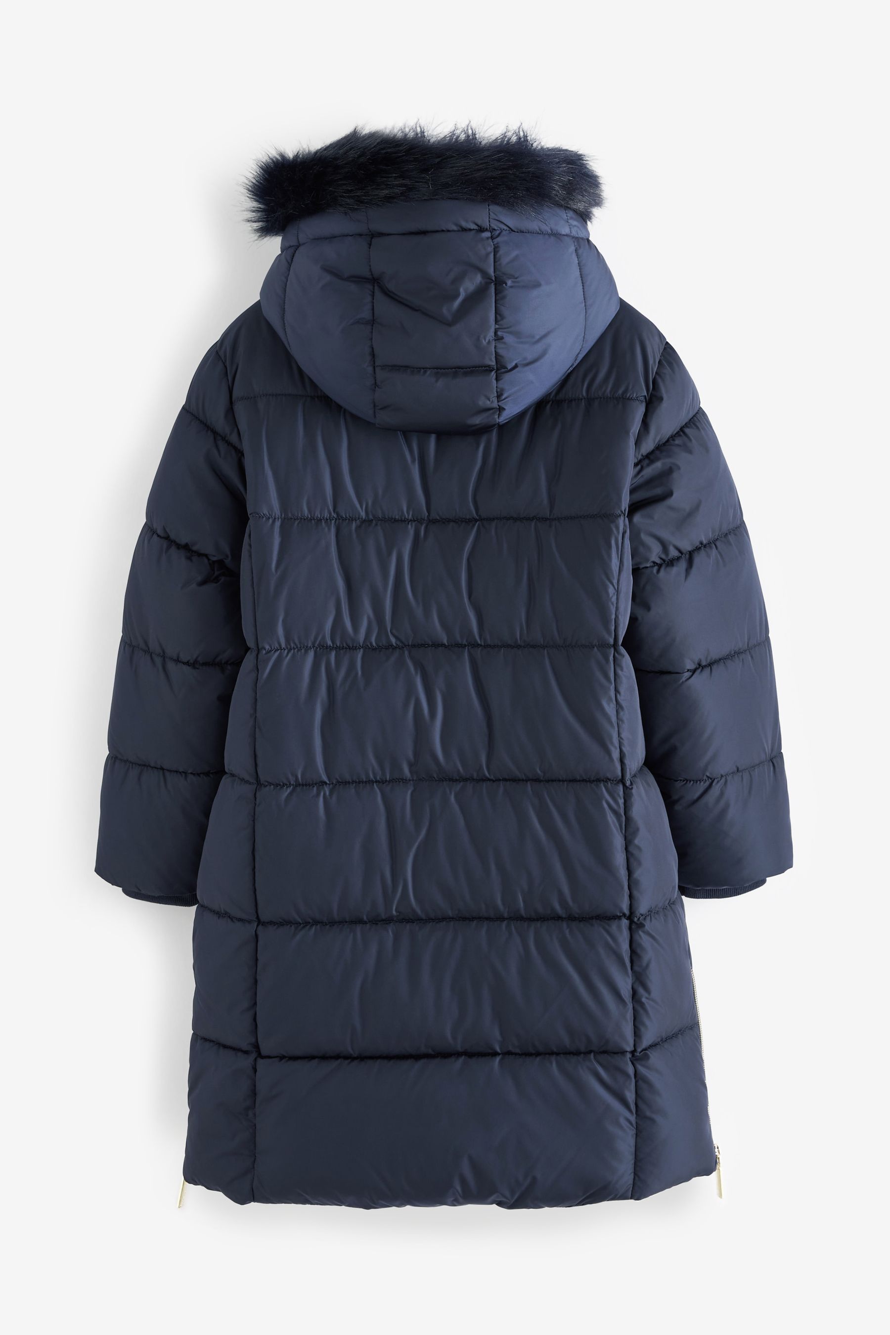 Buy Clarks Navy Blue Girls Longline Puffer Coat from the Next UK online shop