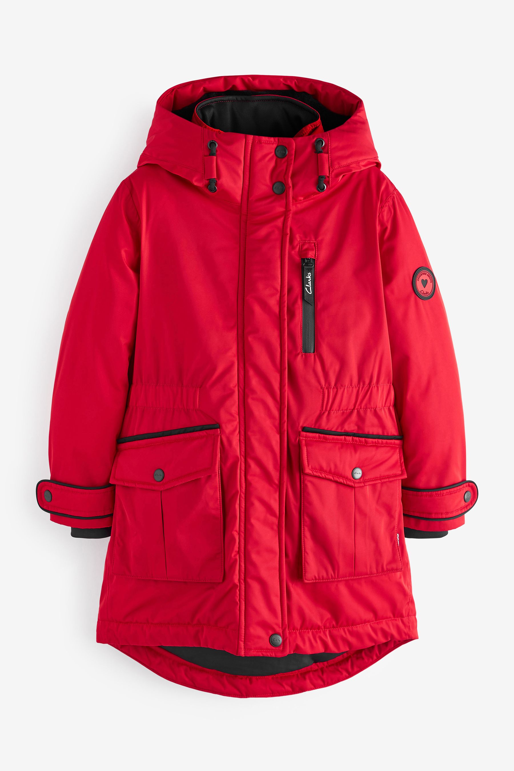 Buy Clarks Red Waterproof Girls Parka Coat from the Next UK online