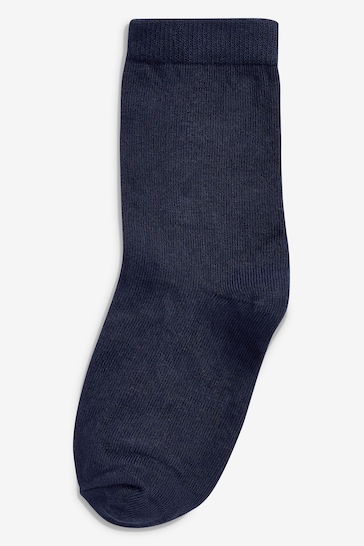 Navy Blue 7 Pack Cotton Rich Socks