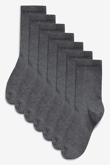 Grey 7 Pack Cotton Rich Socks