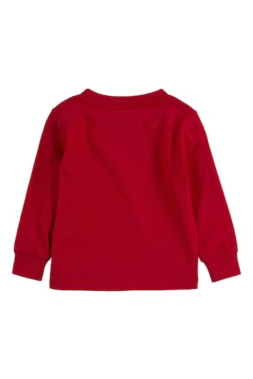 Levi's® Red Baby Long Sleeved Batwing T-Shirt