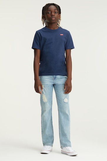 Levi's® Blue Small Chest Batwing Logo T-Shirt