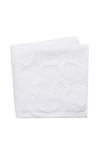 Ted Baker White Magnolia Cotton Jacquard Towel