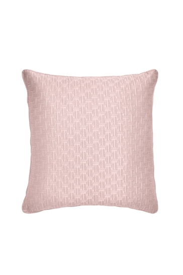 Ted Baker Pink T Quilted Polysatin Sham Pillowcase
