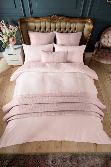 Ted Baker Pink Silky Smooth Plain Dye 250 Thread Count Cotton Fitted Sheet