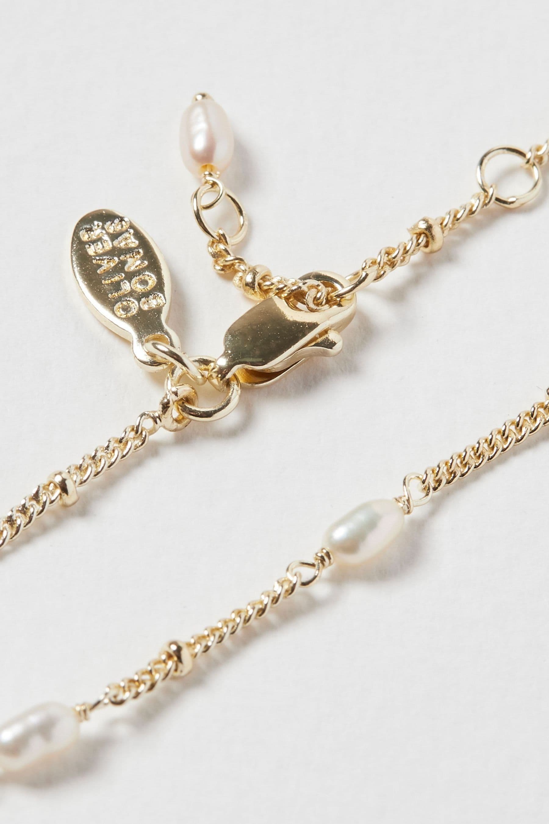 Brass chain bracelet top