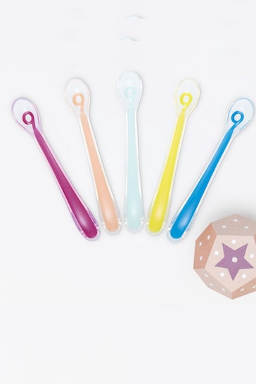 Babymoov Set of 5 Silicone Weaning Spoons