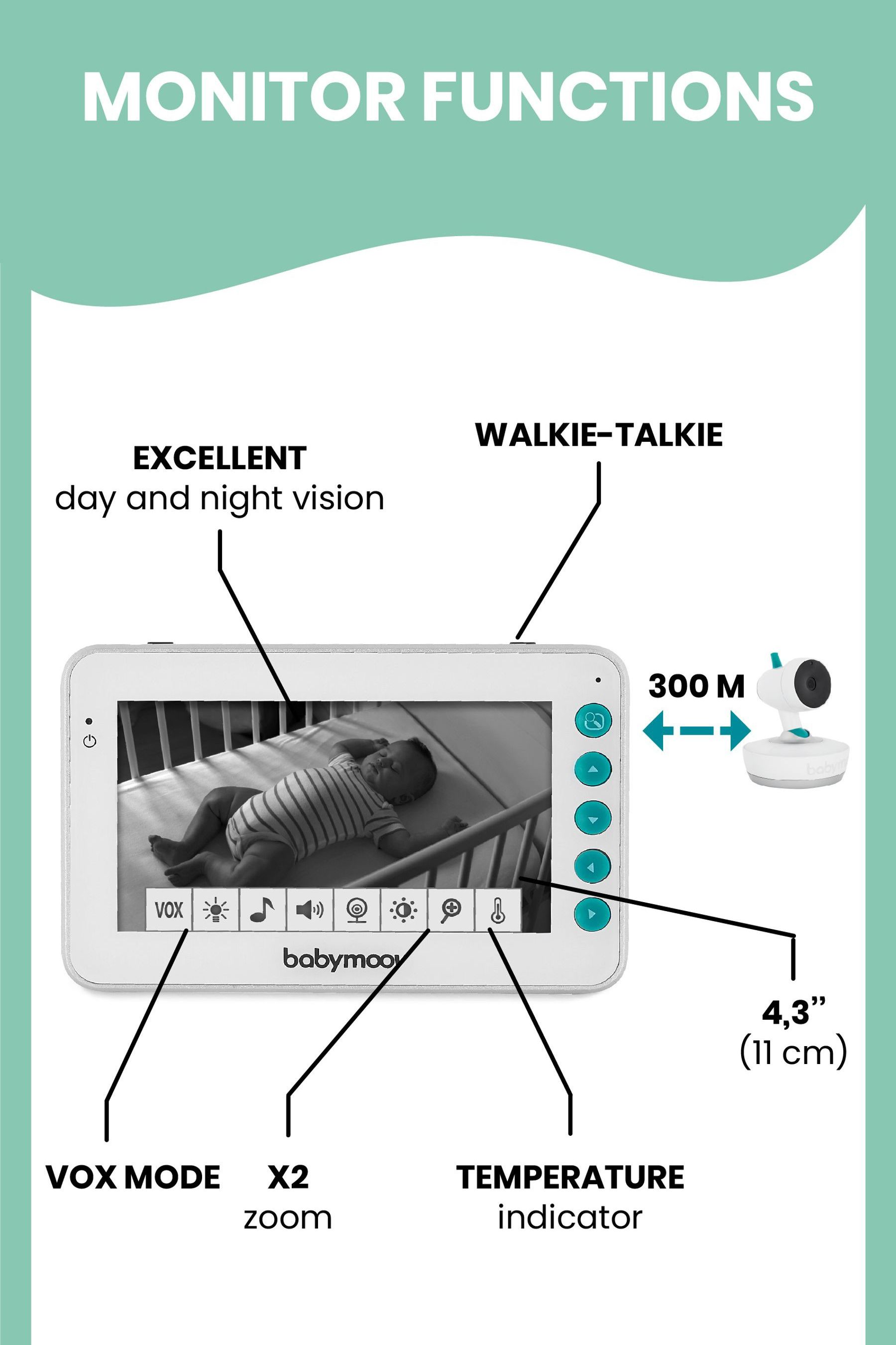 Walkie talkie with baby monitor function clearance