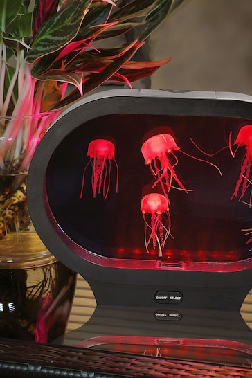 MenKind Neon Jellyfish Oval Tank Lamp With UK Mains Plug
