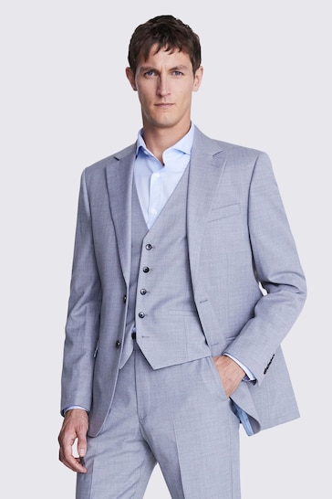 MOSS Slim Fit Grey Stretch Suit: Jacket