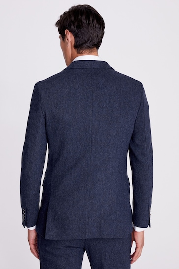 MOSS Slim Fit Blue Donegal Suit: Jacket