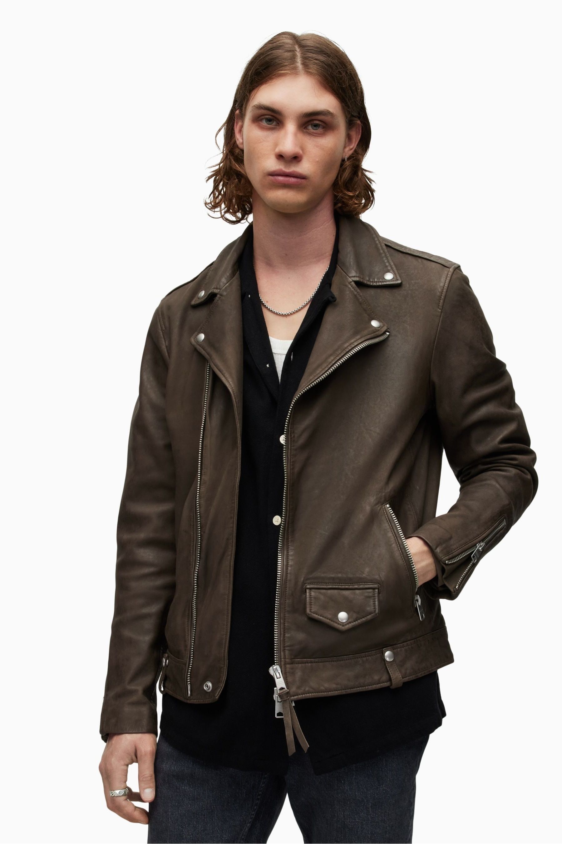 Milo leather discount biker jacket