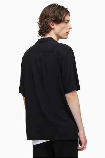 AllSaints Black Venice Short Sleeve Shirt