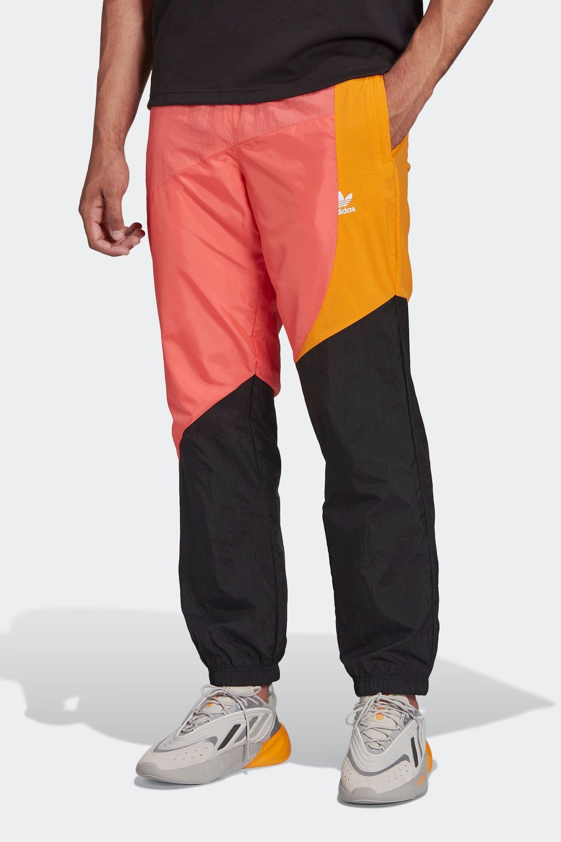 Buy adidas Originals Mens Black Adicolor Colorblock Joggers from