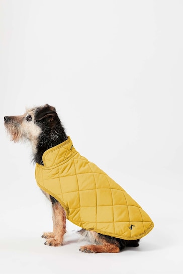 Joules Yellow Quilted Dog Coat