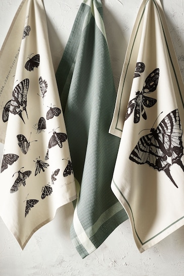Kew Gardens Set of 3 Green Tea Towels