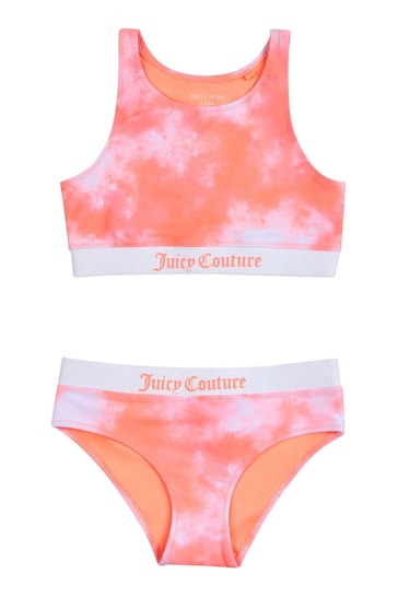 Juicy Couture Orange Tie Dye Swim Set