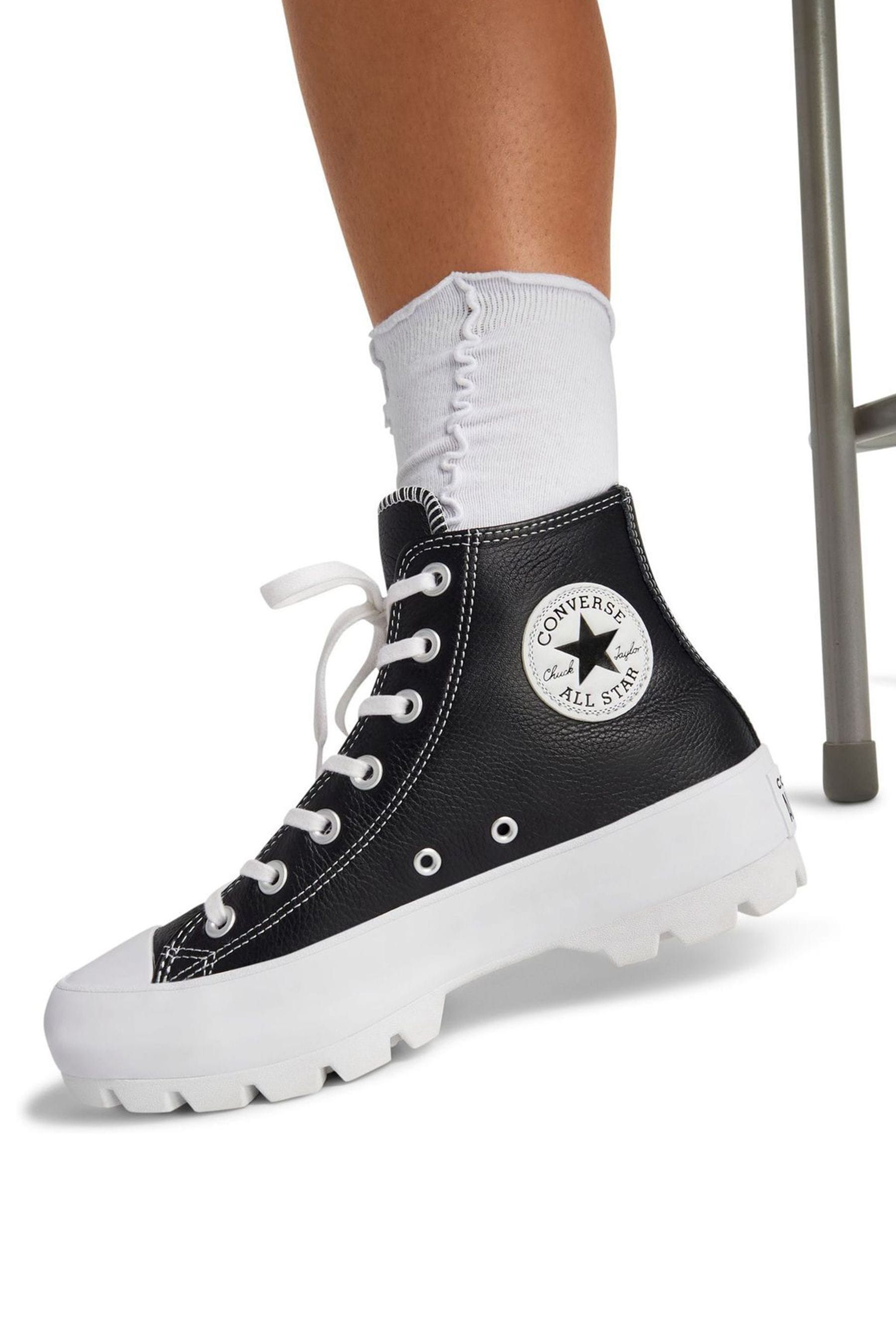 Lugged high store top converse