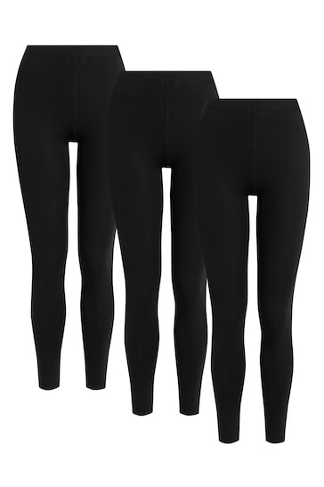Black 3 Pack Full Length Leggings