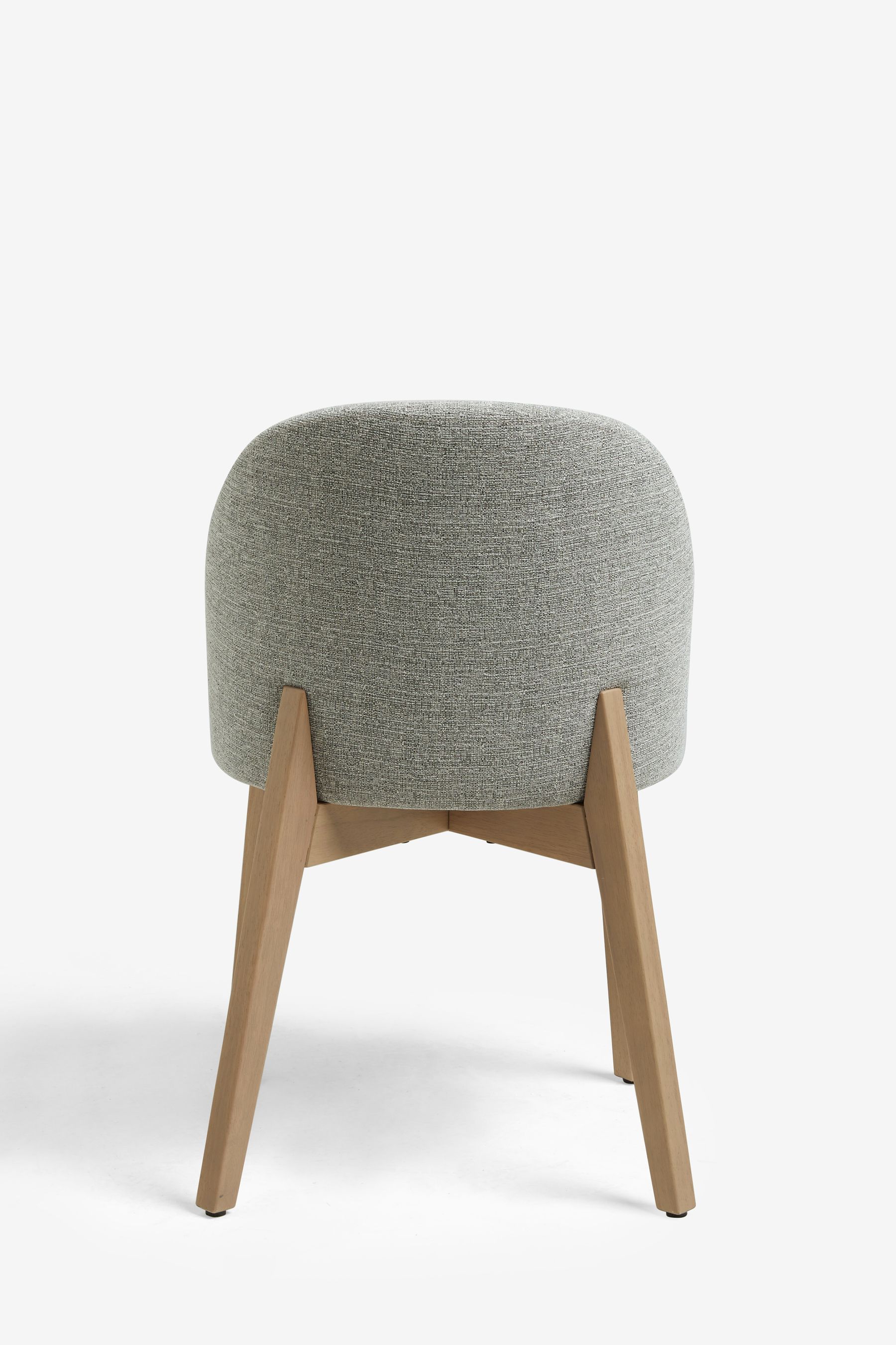 Tweedy Plain Mid Grey Oak Effect Leg Preston Oak Effect Leg Dining Chairs Set of 2