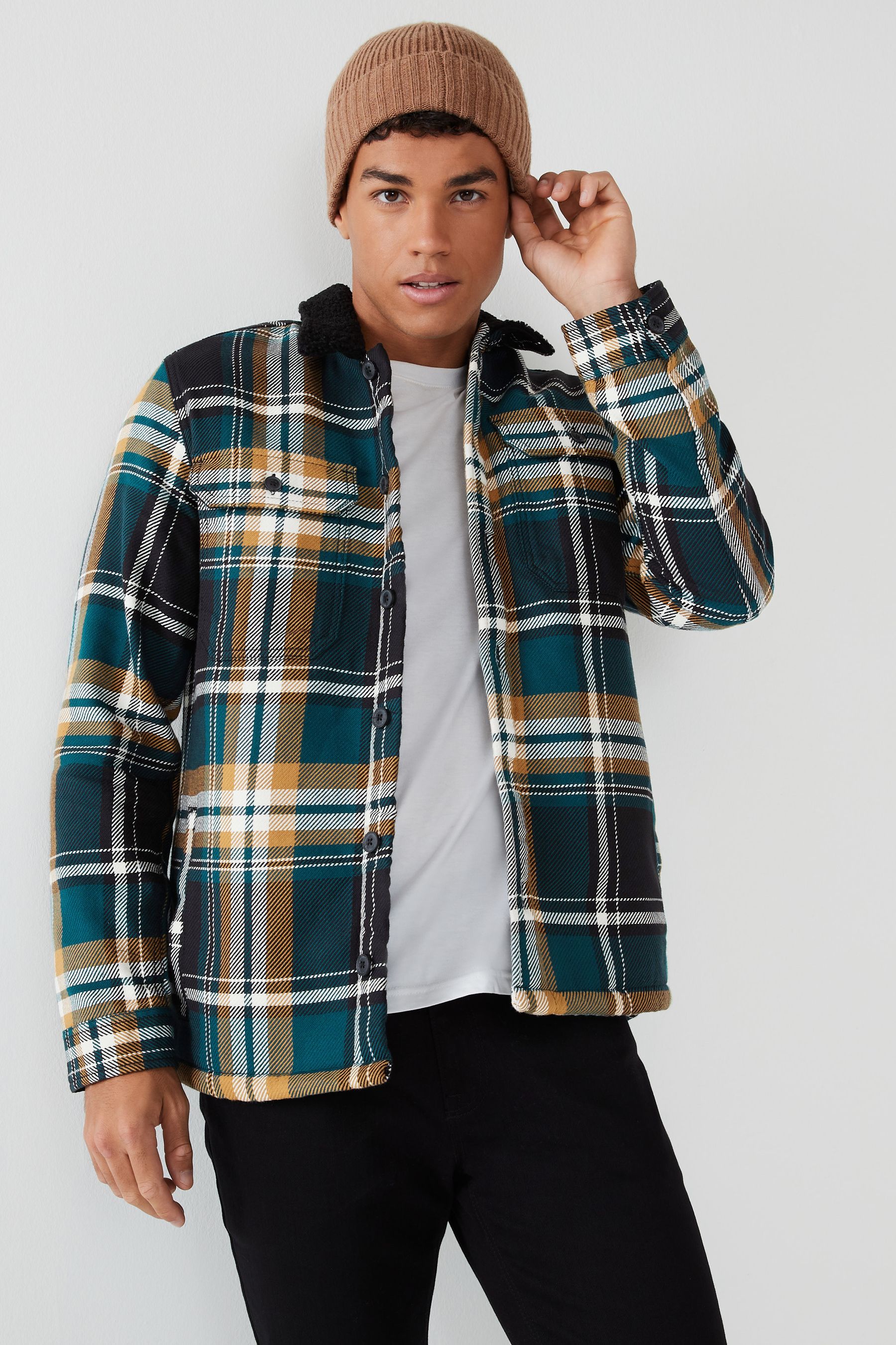 Buy Borg Lined Shacket from the Next UK 