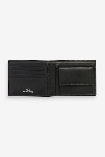 Black Signature Saffiano Leather Wallet