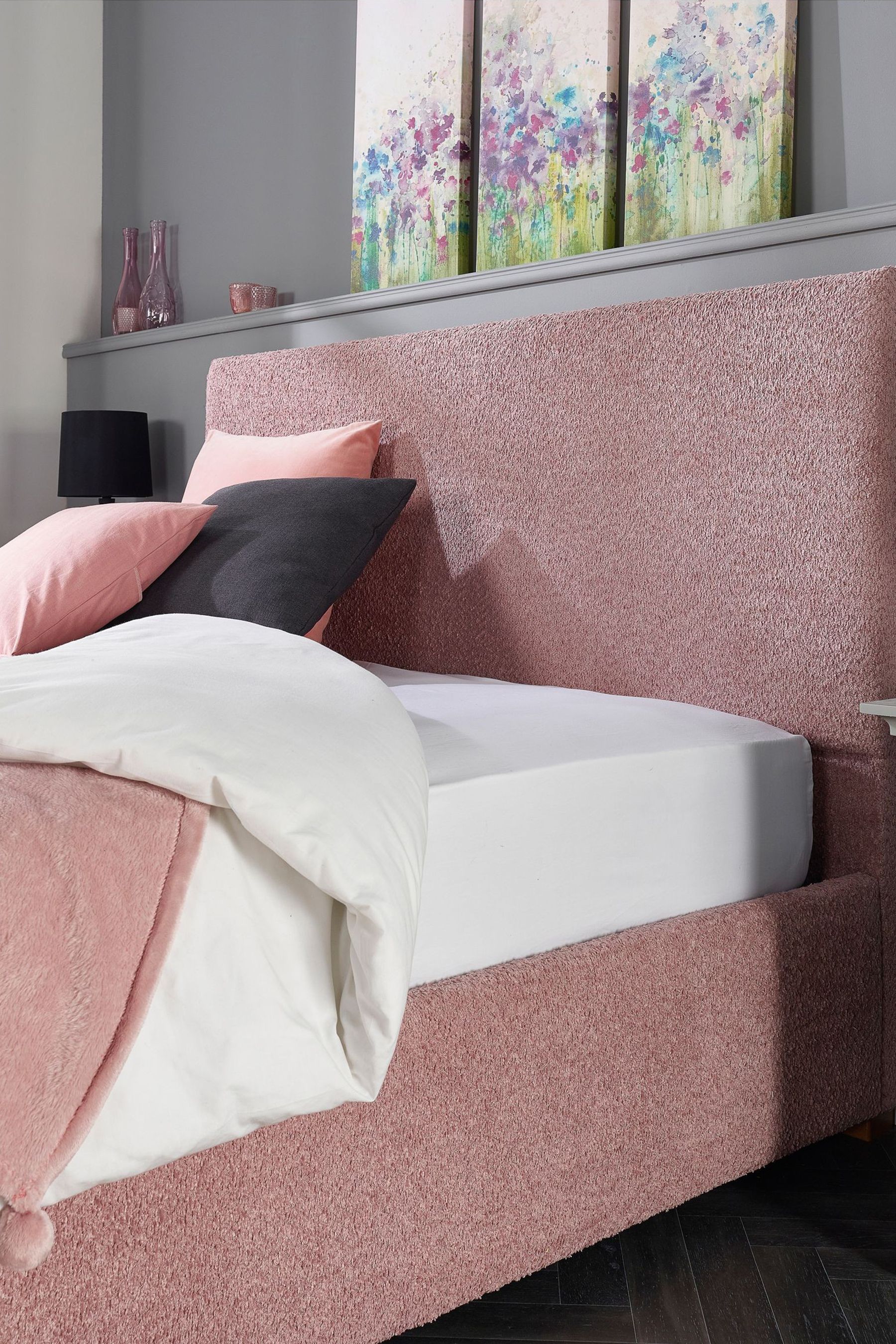 Rose gold store ottoman bed