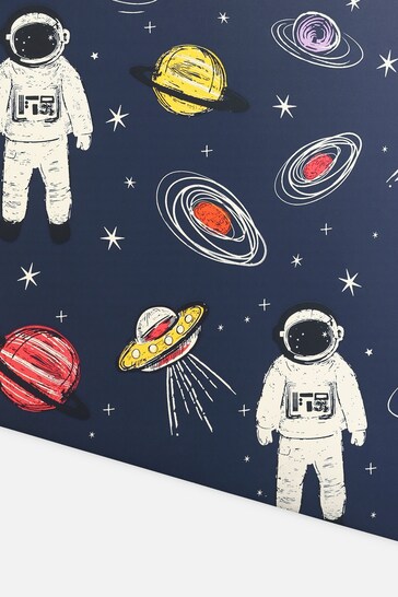 Arthouse Spaceman Astronaut Space Planets UFO Space Wallpaper Childrens  Navy