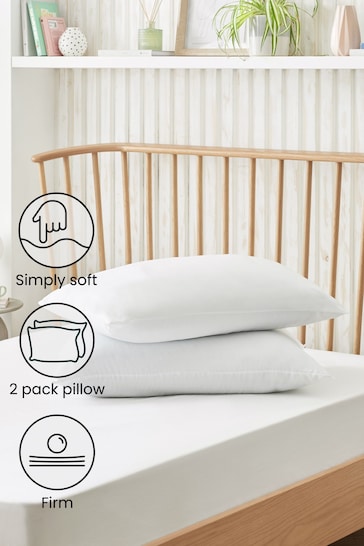 Simply Soft Firm 2 Pack Pillows
