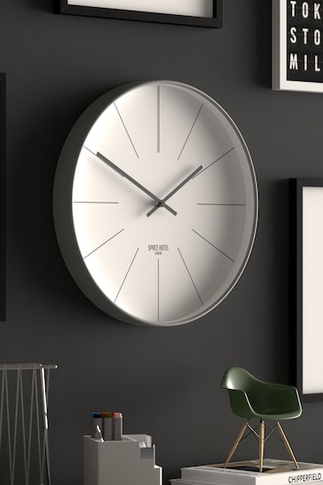 Space Hotel White/Grey District 12 White/Grey Wall Clock