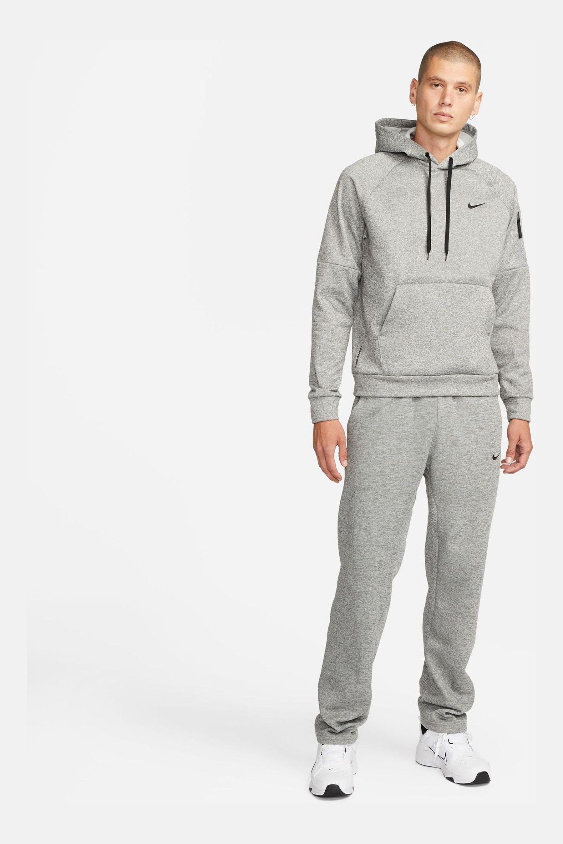 Buy Nike Dark Grey Therma FIT Pullover Training Hoodie from the